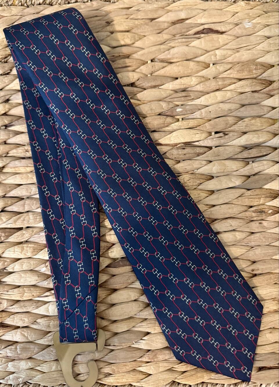Bert Pulitzer for Lord & Taylor Silk Equestrian Horse Bit Necktie